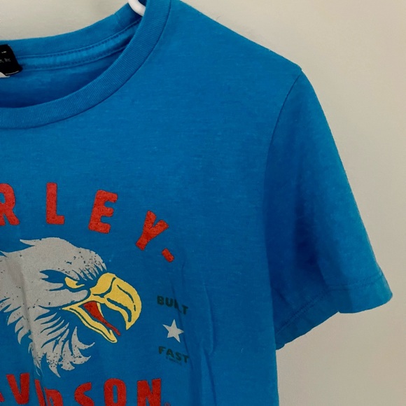 Harley-Davidson Women’s Blue Graphic T-Shirt Emerald Coast - Picture 4 of 7